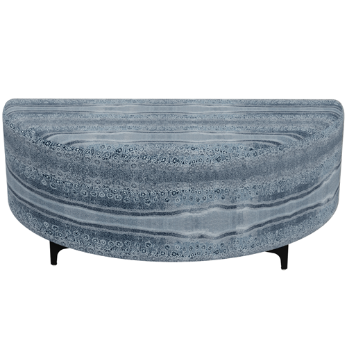 Quad Half Round Ottoman Indigenous Billabong