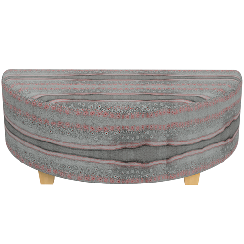 Quad Half Round Ottoman Indigenous Ember