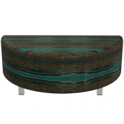 Quad Half Round Ottoman Indigenous Swell