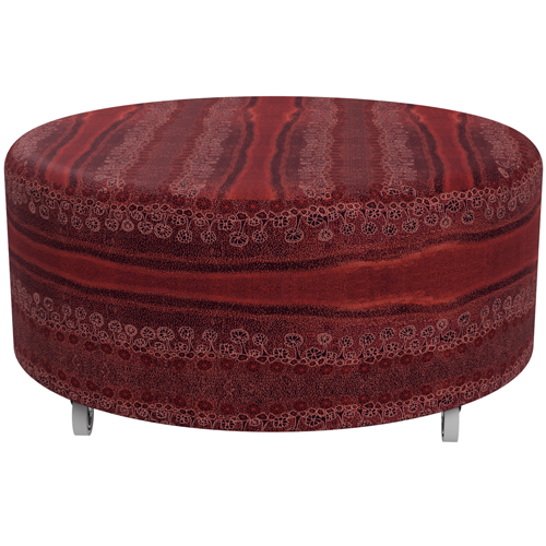 Quad Round Ottoman Indigenous Berry