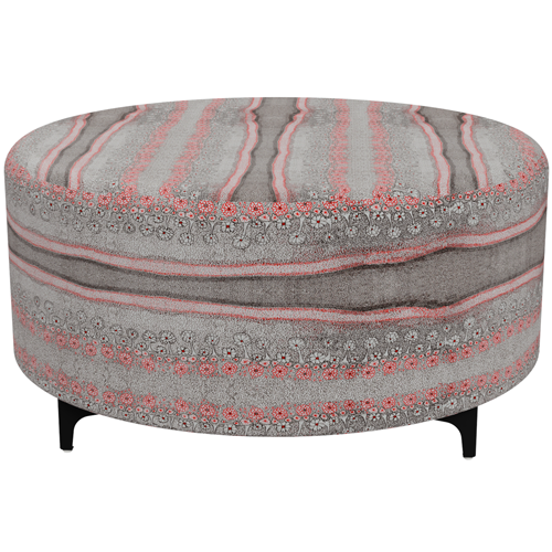 Quad Round Ottoman Indigenous Ember