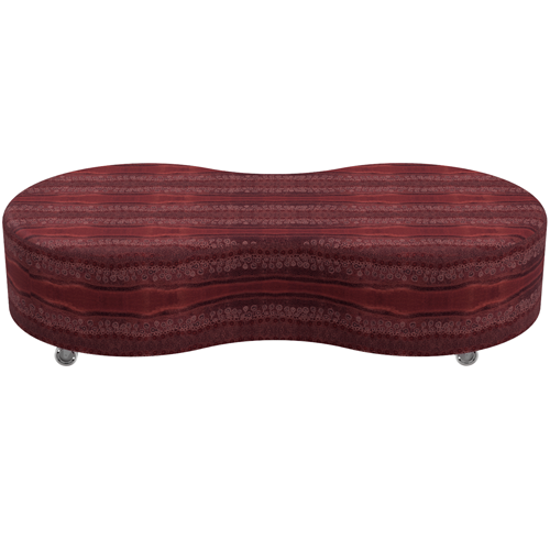 Quad Peanut Ottoman Indigenous Berry