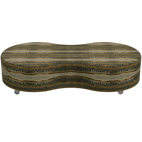 Quad Peanut Ottoman Indigenous Glitter